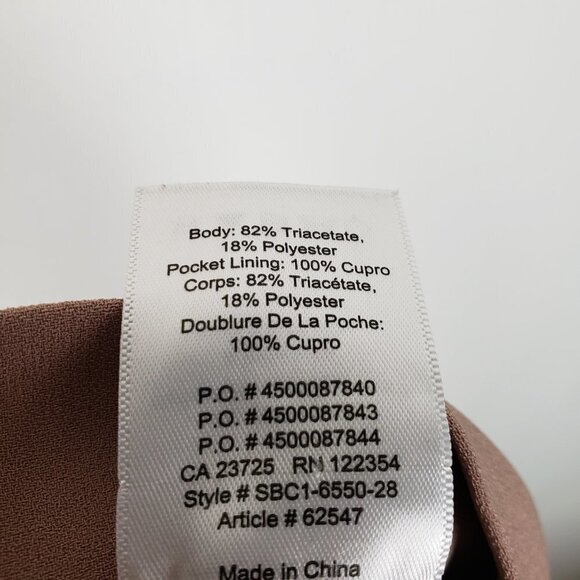 Aritzia Babaton Conan Pants Pull On Beige Tuxedo Cropped Stripe Womens Size 4 - Picture 8 of 9